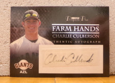 CHASE INSERT BASEBALL CARD AZL GIANTS CHARLIE CULBERSON FARM HANDS AUTOGRAPHED