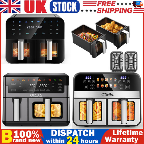 12L Dual Zone Digital Air Fryer Oven Cooker Oil Free LowFat Rapid Kitchen XXL — Oyajia