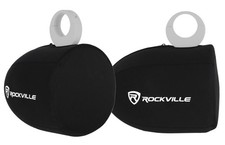 Pair Rockville RWBC90 Neoprene Covers For 8" Marine Wakeboard Tower Speakers