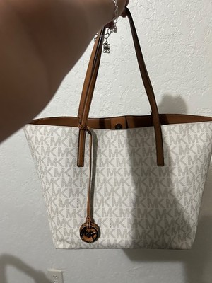 Michael Kors Jet Set Travel tote in the vanilla MK signature print with luggage