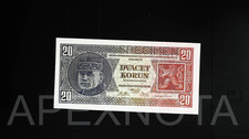 CZECHOSLOVAKIA 20 KORUN 1926 P21s UNC UNCIRCULATED SPECIMEN PREFIX BF 907717