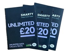 smarty OFFICIAL Smarty sim card, UK Unlimited Data for £18 Pay & Go 4G