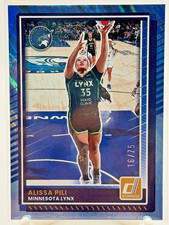 2025 Panini Donruss WNBA Alissa Pili Light Blue Lava Holo 16/75