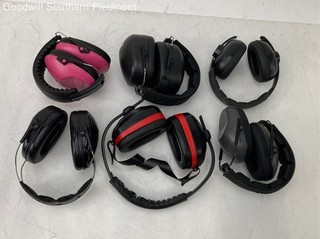Assorted Lot of 6 Hearing Protection Ear Muff Headphones Tested
