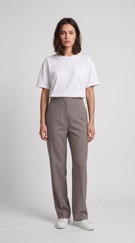 Sandro, Sandro Womens Pants Gray Wool Blend Size 42 FR SFPPA00954