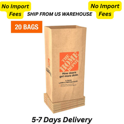 30 Gal. Paper Lawn and Leaf Bags - 20 Count Biodegradable Yard Waste Bags NEW