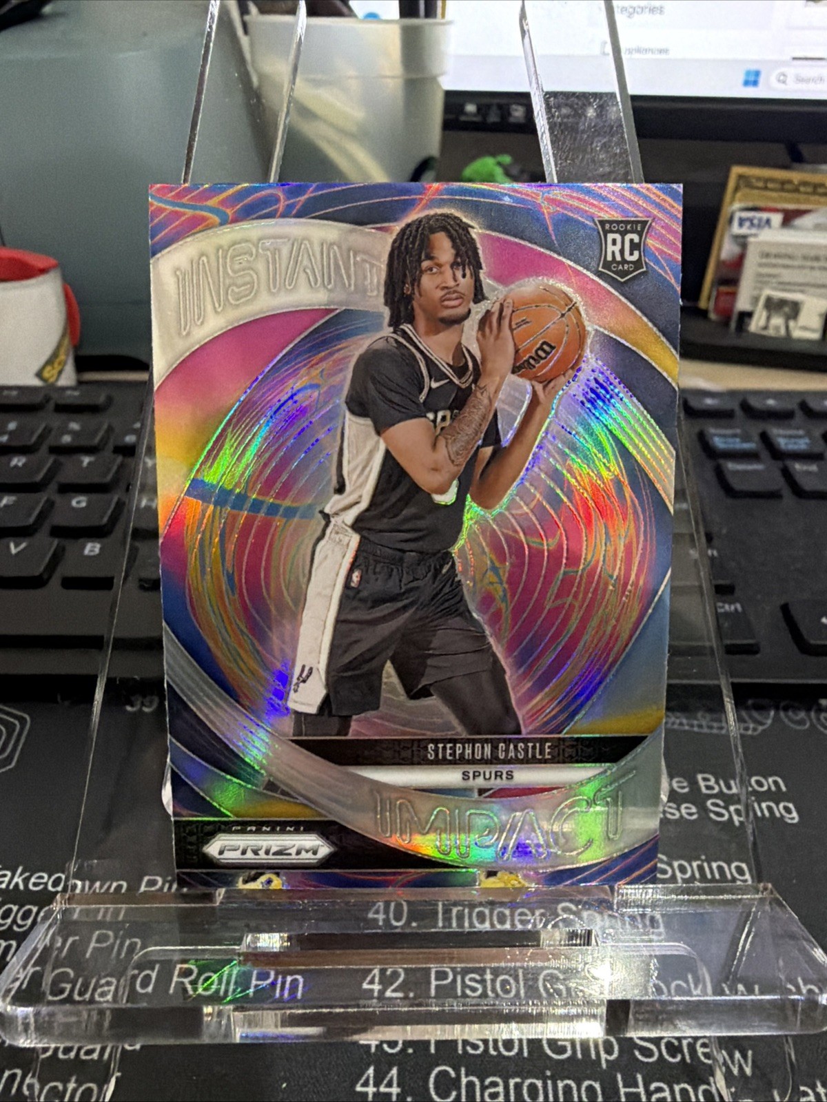 Stephon Castle 2024-25 Panini Prizm Instant Impact Rookie Spurs #4 Basketball