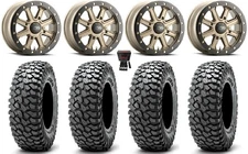 ITP Inertia Bdlk 15" Wheels Br +40mm 35" RocScraper Tires Kawasaki Mule Pro FXT