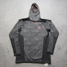 Odlo Pullover Hoodie Mens XL Gray Camo Seamless Base Layer Athletic Training