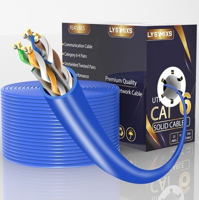 Cat6 Ethernet Cable 1000FT Channel Test Pass, Cat6 1000ft Ethernet Cable 23AW...