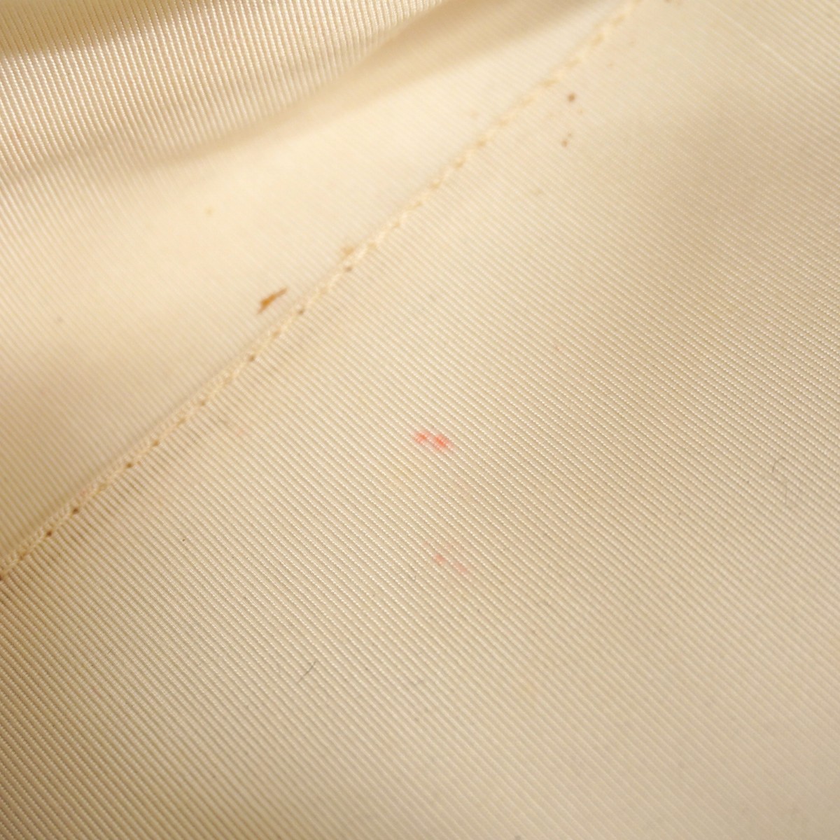 Auth [6ba1011-k] CHANEL Handbag Canvas White Silver metal fitting [Pre-owned... thumbnail 9