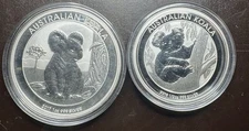2017 1 oz Koala and 2018 1/2 oz Koala .999 Silver both BU !!!