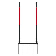 Uimoso 5-Tine Heavy-Duty U-Shaped Garden Fork for Soil Aeration and Tilling
