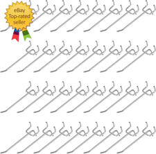 100 Pack 4 Inch Pegboard Hooks, Heavy Duty Metal Peg Board Accessories Fit 1/4"