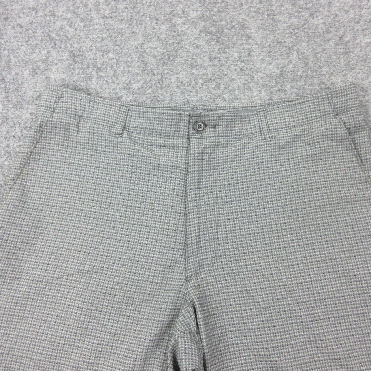 Jack Nicklaus Shorts Mens 34 Gray Check Microfiber Stretch Chino