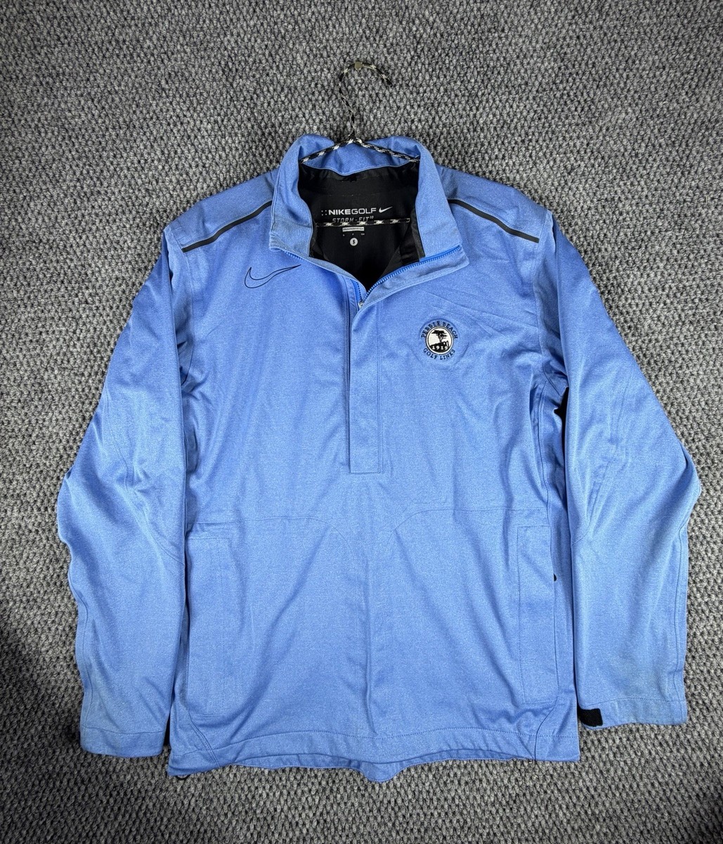 NIKE GOLF STORM-FIT 10 ジャケット S Nike Golf Storm-FIT 10 Men's S Blue Zip Golf Jacket Pebble Beach