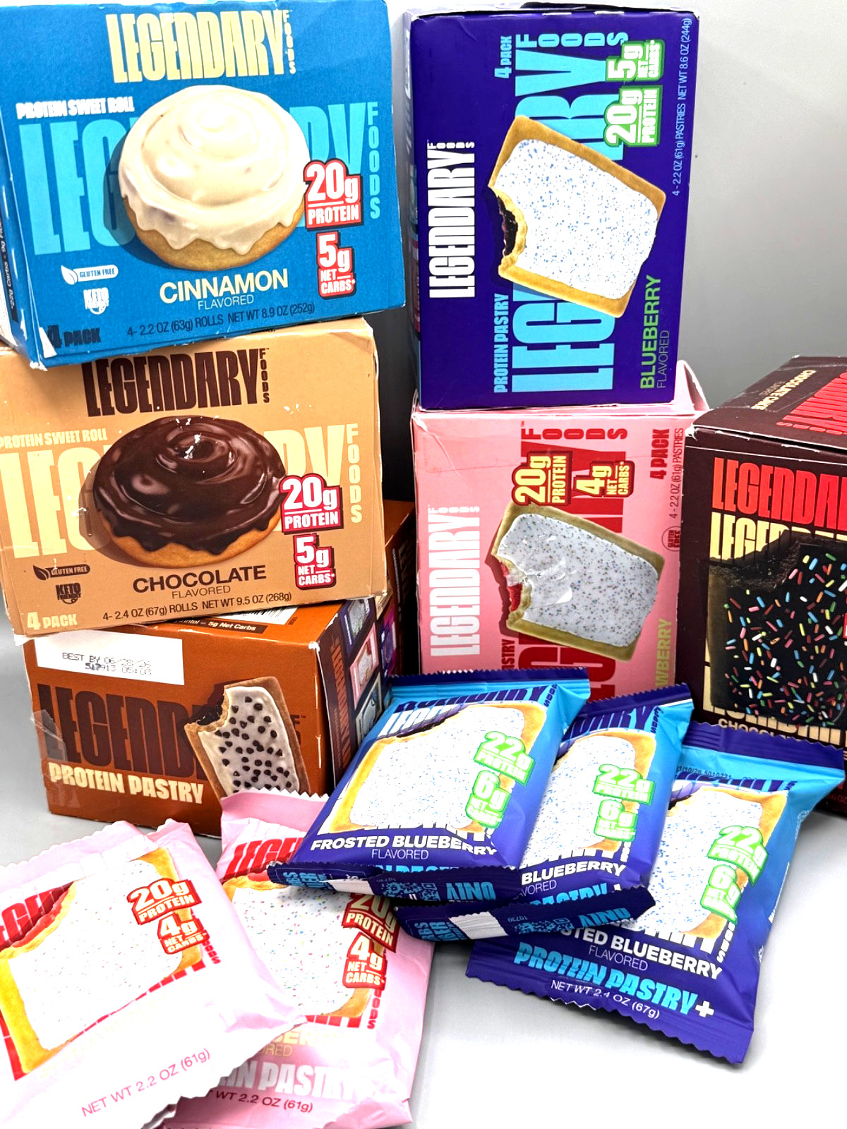 45 ASSORTED FLAVORS Legendary Foods Protein Pastry