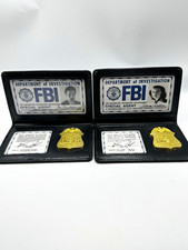 The X-Files Opening Credits FBI Wallet Set - Fox Mulder and Dana Scully! RARE! 