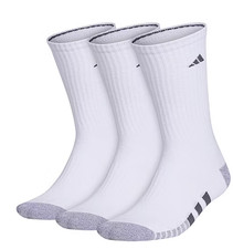 Adidas 12pcs Total - 4 Pack Of 3pcs Crew Socks, Style 5155901A, Size L, White