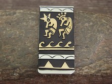 Native American Sterling Silver & 12 kt Gold Fill Money Clip by Singer