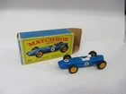 Matchbox Lesney Regular Wheels #52 BRM Racer- blue, decals, boxed