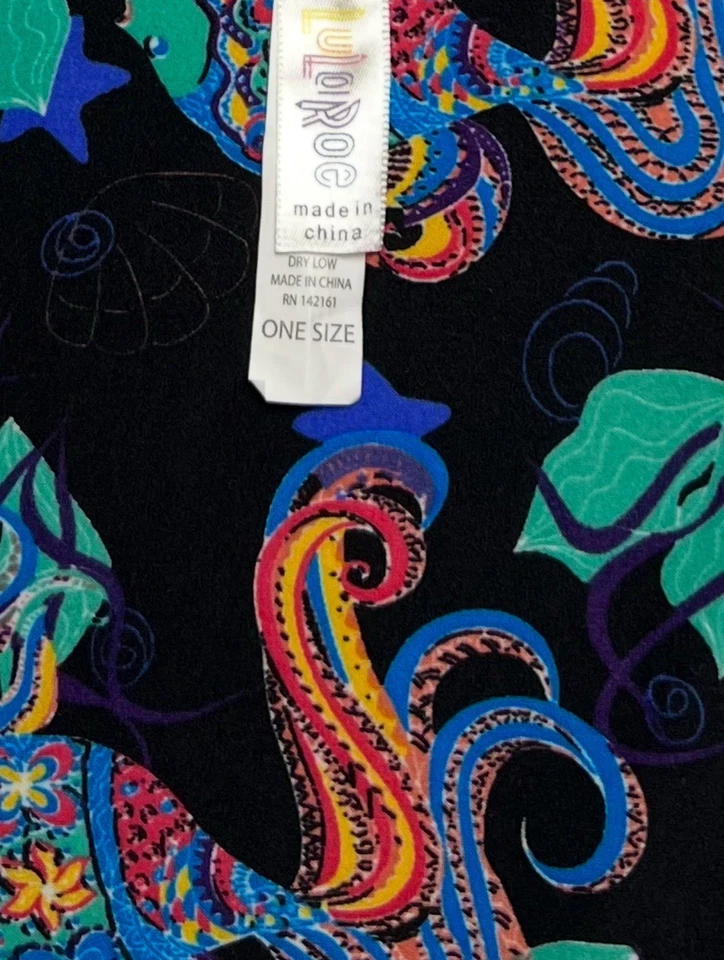 Leggings LuLaRoe OS Talla Única Tropical PEZ DORADO Beta Pez Brillante Colorido Arco Iris Foto 4 de 4