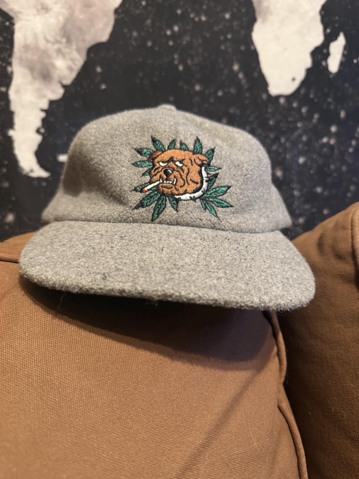 Palace Gray Adjustable Baseball Cap Embroidered B… - image 1