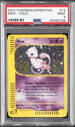 2002 POKEMON EXPEDITION #19 MEW-HOLO PSA 9