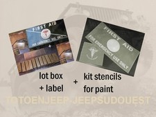 KIT PREMIER SECOURS CAISSE FIRST AID MEDICAL  12U jeep willys us ww2