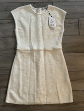 Zara Cream Mini Dress Size Small NWT
