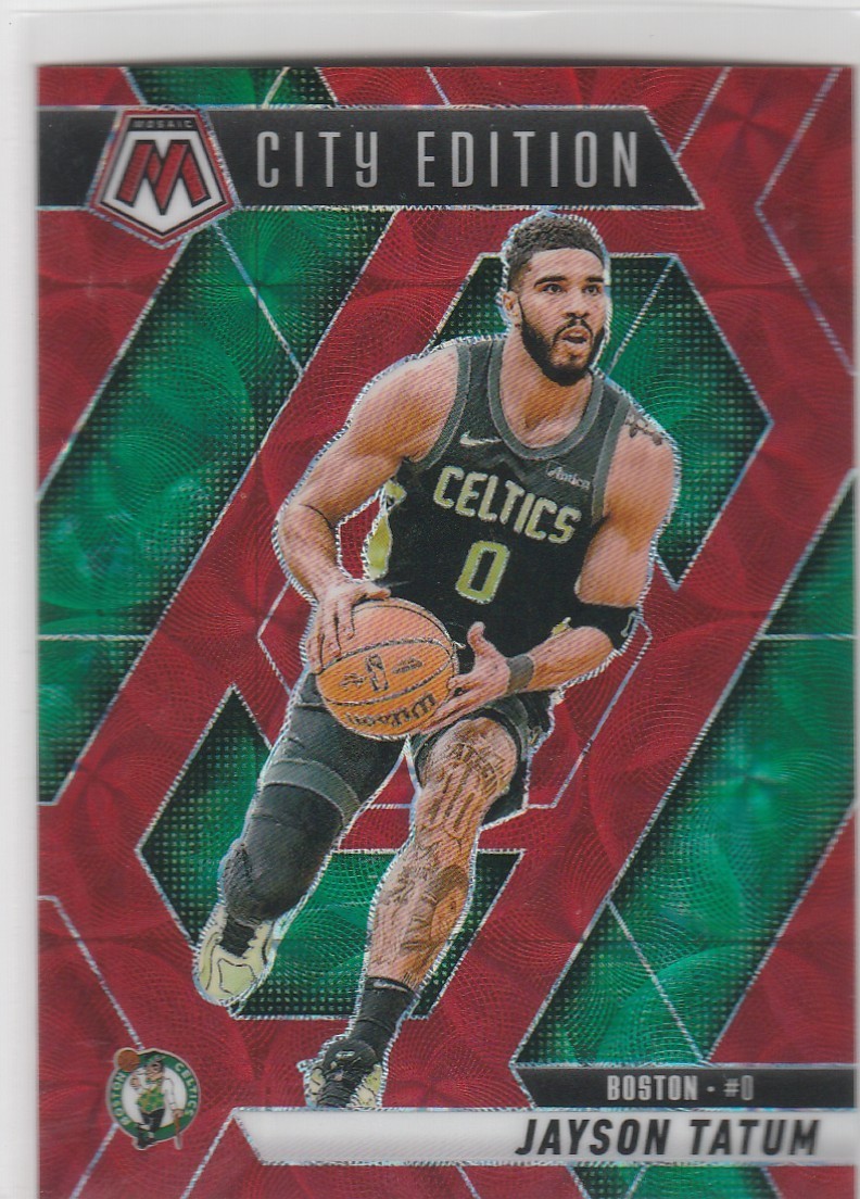 Jayson Tatum 2024-25 Mosaic Mosaic International Red #287 Boston Celtics /75