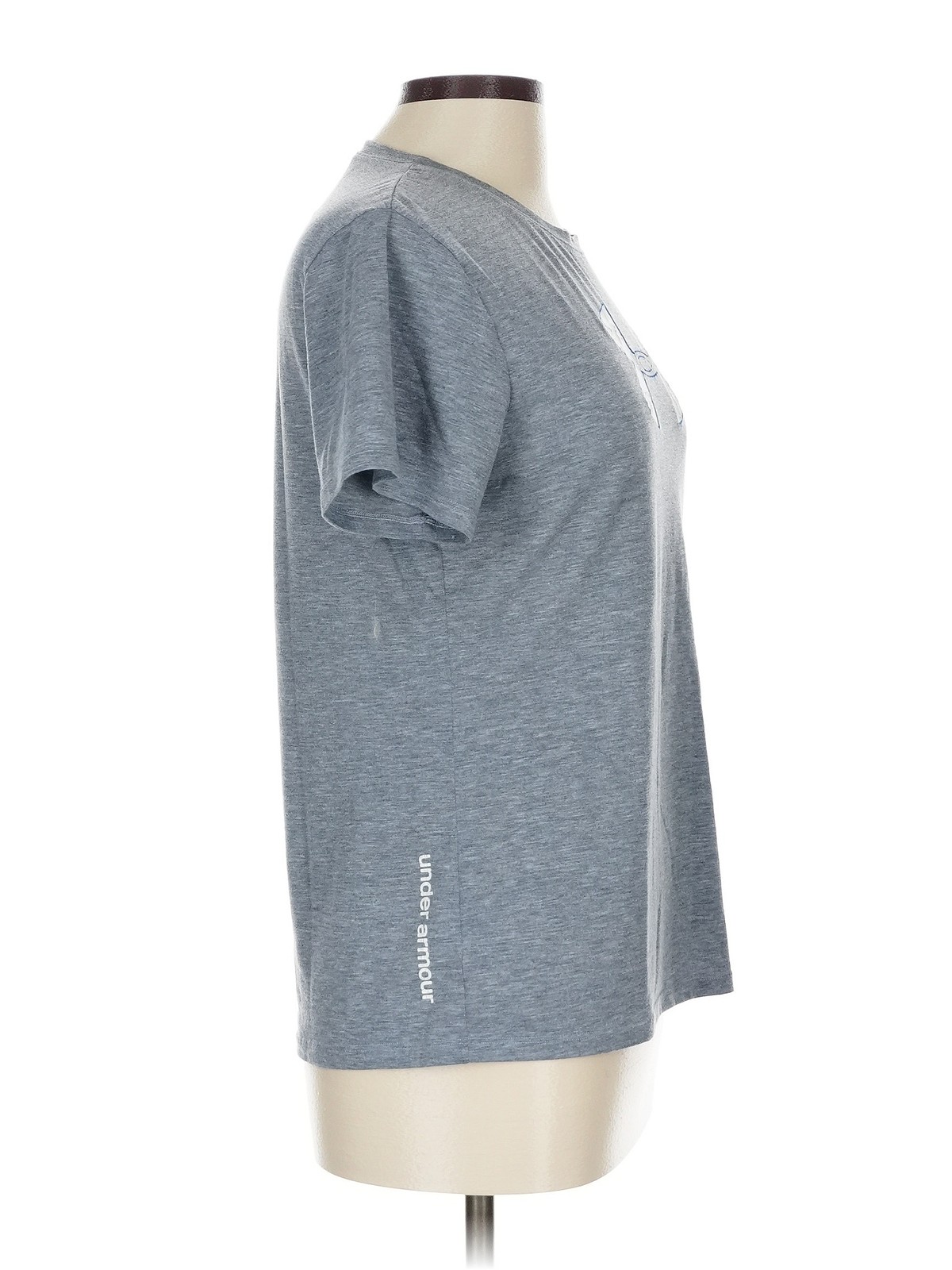 Under Armour Women Gray Active T-Shirt L thumbnail 3