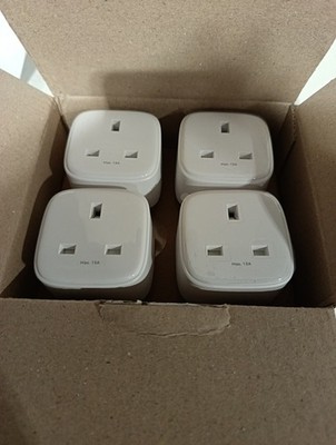 Amazon Basics Einzelsteckdose Innen WLAN Smart Plug, funktioniert mit Alexa 4er Pack 