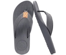 Mens Flip Flops Arch Comfortable Cushion Memory Foam Recovery Walking Waterpr...