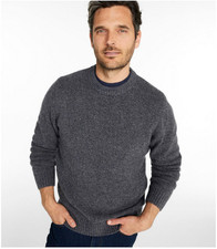 Men's Bean's Classic Ragg Wool Sweater, Crewneck Large New With Tags