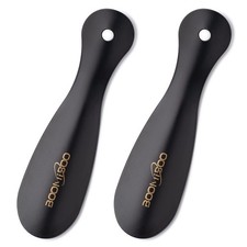 HeavyDuty Metal Shoe Horns 7.5 Inch Ergonomic Handle Travel Friendly 2 Pack for