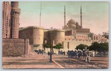Antique Egyptian Postcard CAIRO The Citadel Mohamed Alis Mosque 1910s