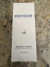 Beverly Hills MD Brighten + Tighten Restorative Facial Oil 1 fl oz Sealed New