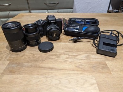 Canon EOS M50 Mark II mit 3 Objektiven und Reinigungskit Sehr Guter Zustand OVP