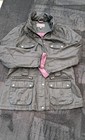 Laura Ashley schwarze Jacke im Wachsimitat Größe UK 14 komplett gefüttert guter Zustand