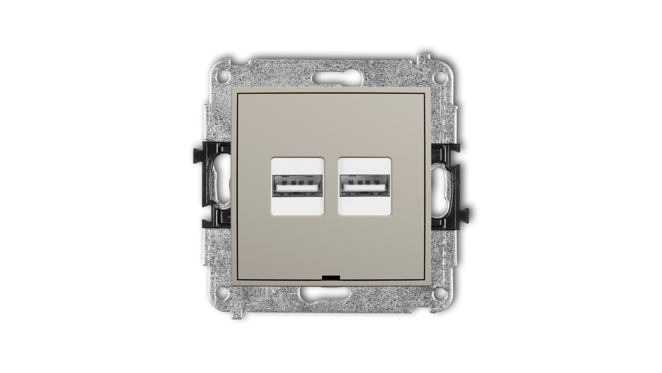 Dual USB Charger Mechanism 2xUSB A MINI 60MCUSBBO-6