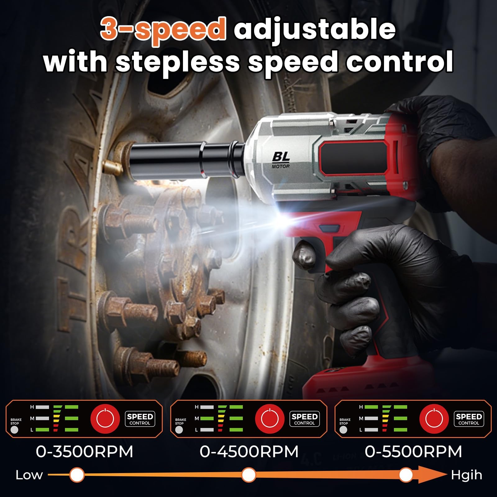 Avvitatore a Impulsi a Batteria 3 in 1 / Impact Driver/Trapano a Percussione foto 3
