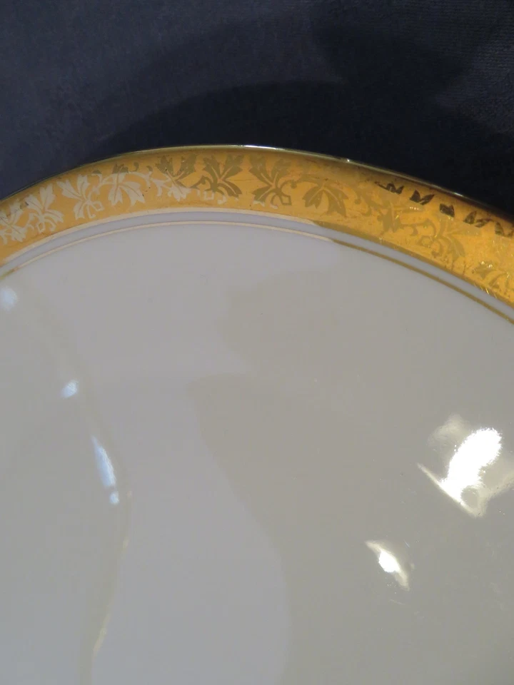 6 grandes assiettes en porcelaine de Vierzon décor Limoges 24 cm - Photo 2/4