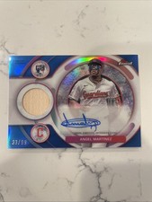 2025 Topps Finest Angel Martinez 33/99 Blue Autograph Relic Rookie Guardians