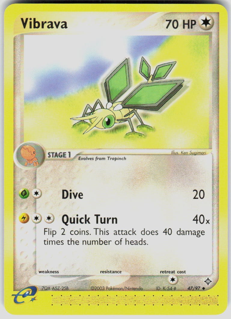 Vibrava 47/97 EX Dragon Pokemon