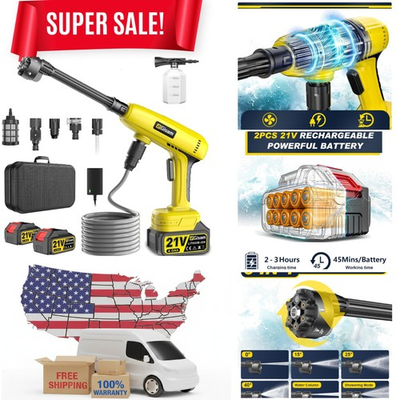 #ad Effortless Cleaning: 1250 PSI Cordless Pressure Washer with Foam Pot amp; Charger $101.64