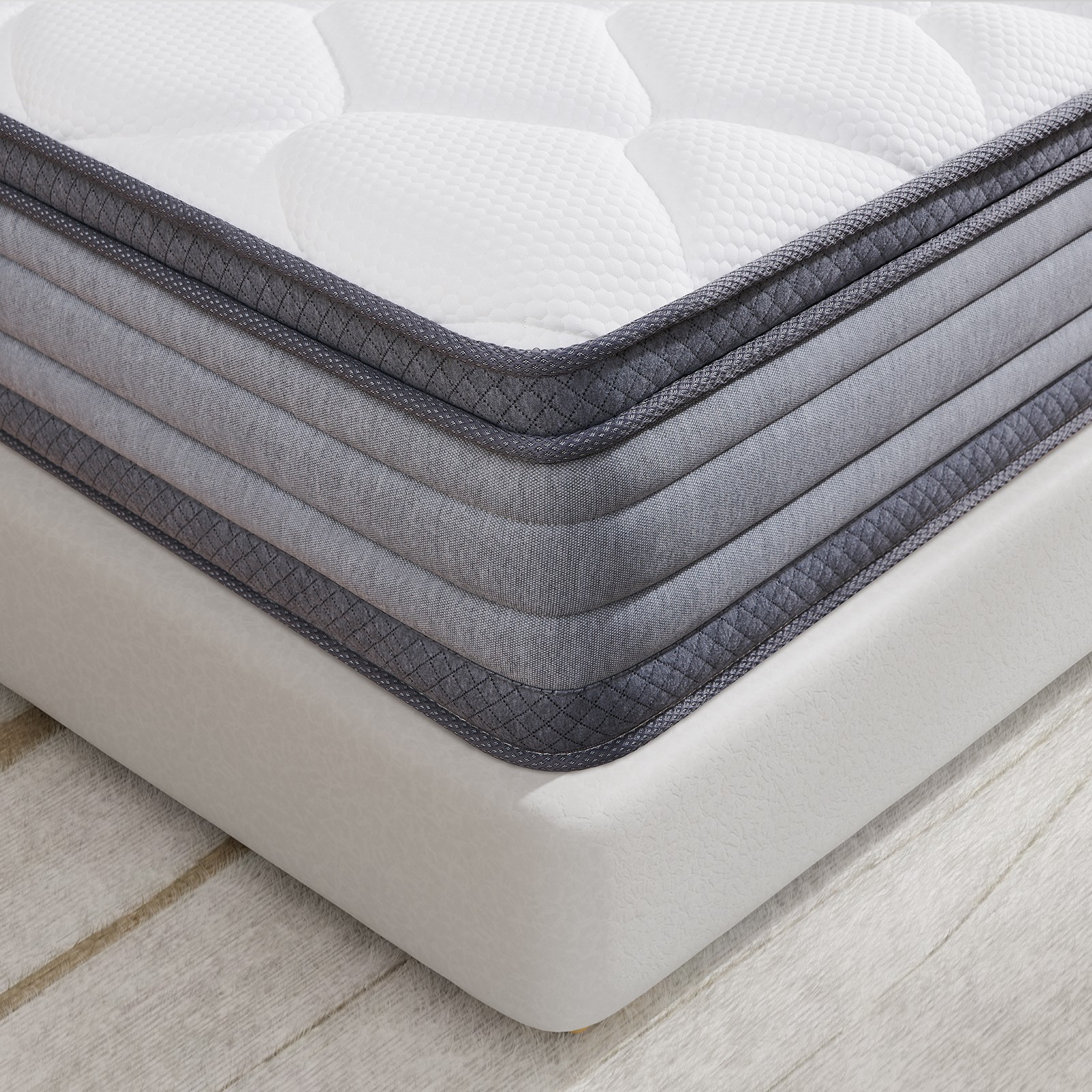 10" 12" Hybrid Mattress Pocket Spring Medium Feel Twin Txl Full Queen King Size