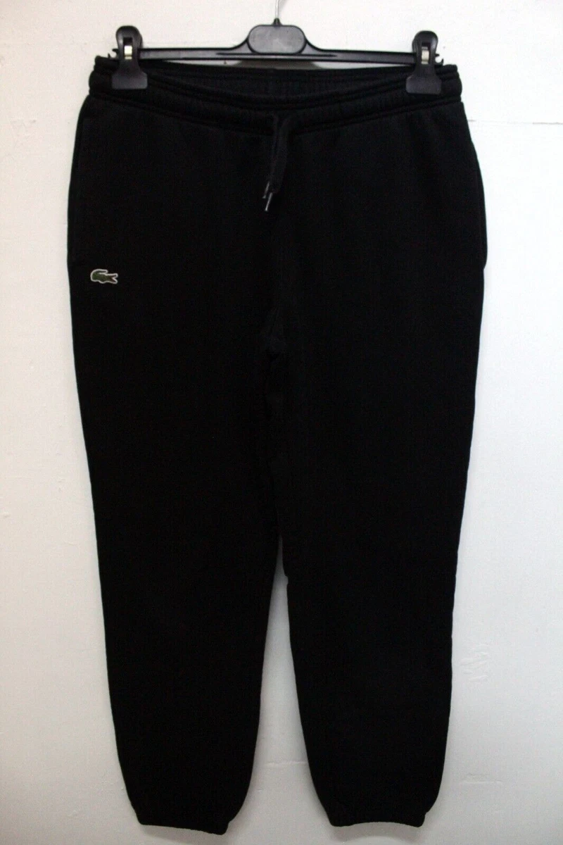 Pantalon de surv tement Lacoste taille M pour homme en coton noir