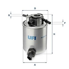 UFI 24.020.01 Kraftstofffilter für INFINITI