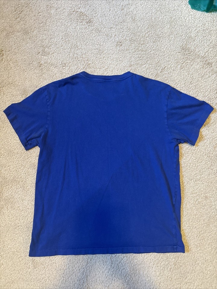 POLO RALPH LAUREN MEN COTTON TEE CLASSIC FIT SZ M BLUE RN 41381 CA